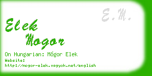 elek mogor business card